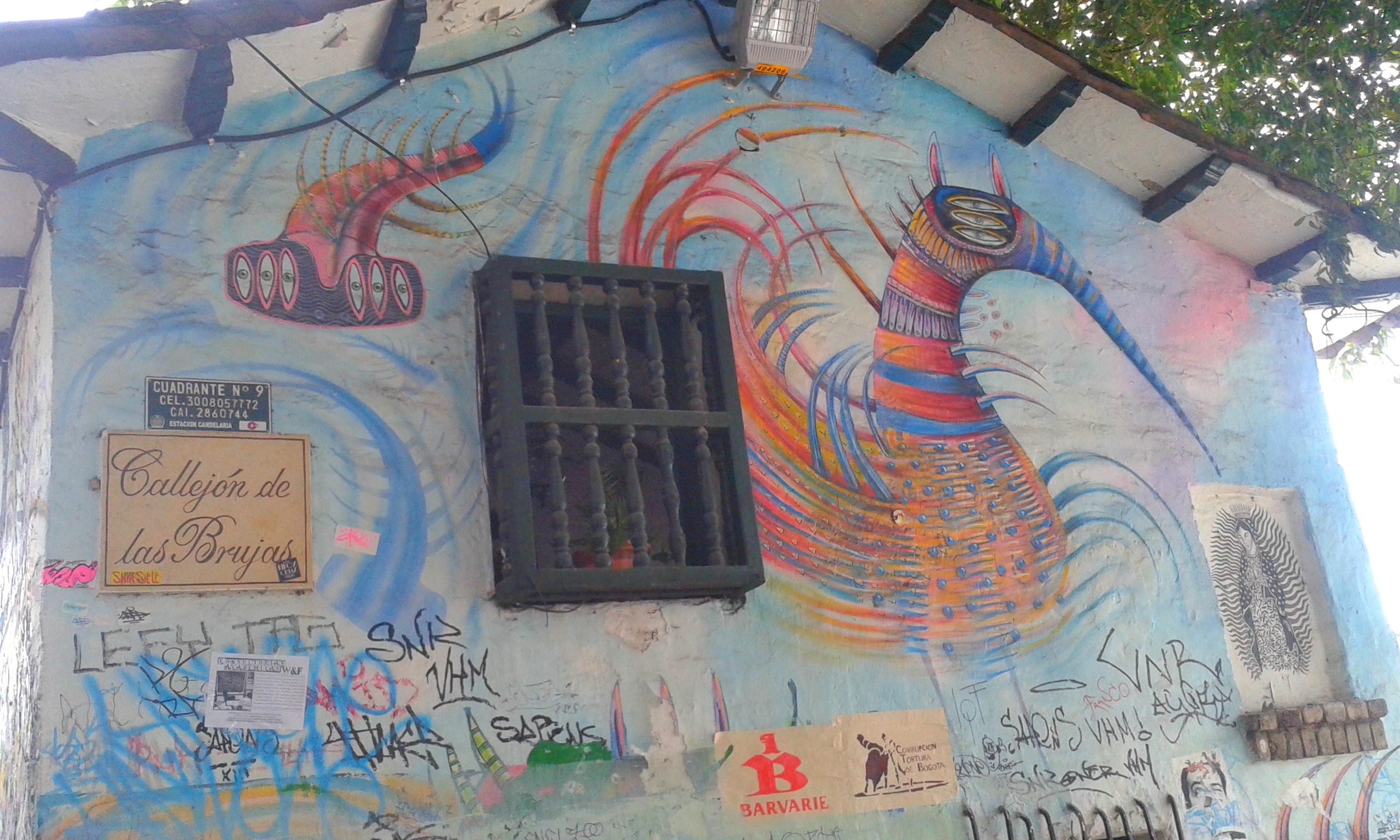 Graffiti auf Bogotás ältestem Gebäude